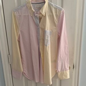 J. Crew Women's Multicolor Striped Button Down Shirt